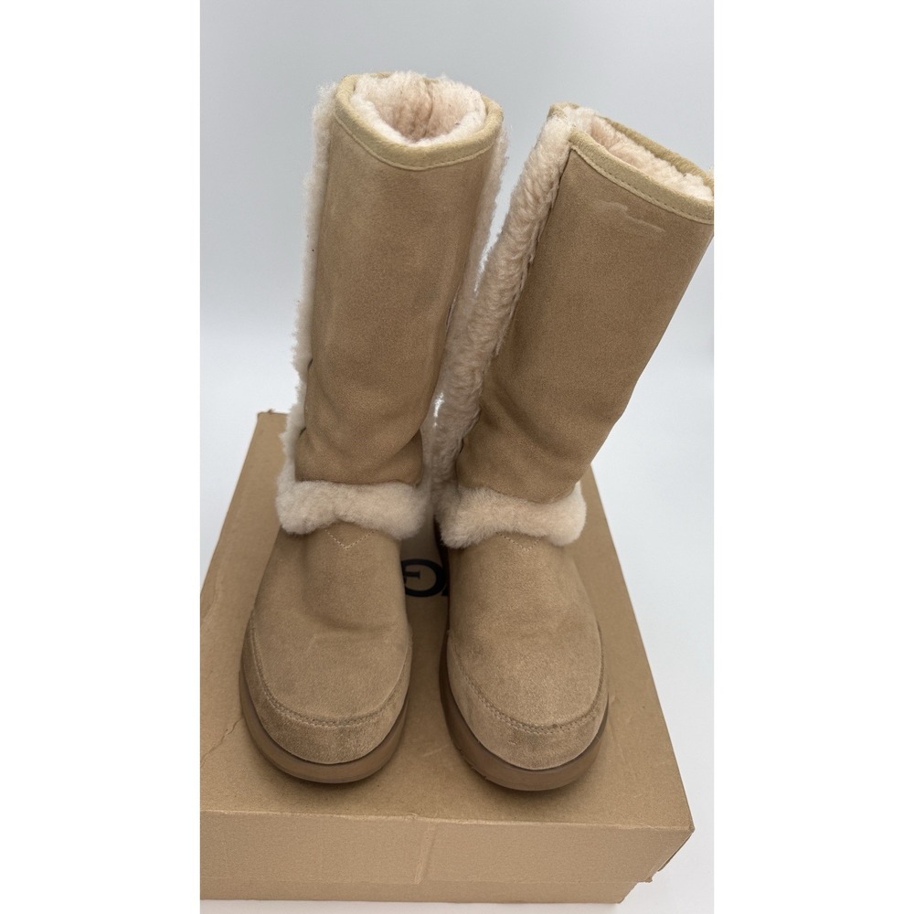 UGG SUNDANCE SAND WATERPROOF SUEDE SHEEPSKIN TALL WINTER BOOTS WOMENS 6.5 - Picture 3 of 9